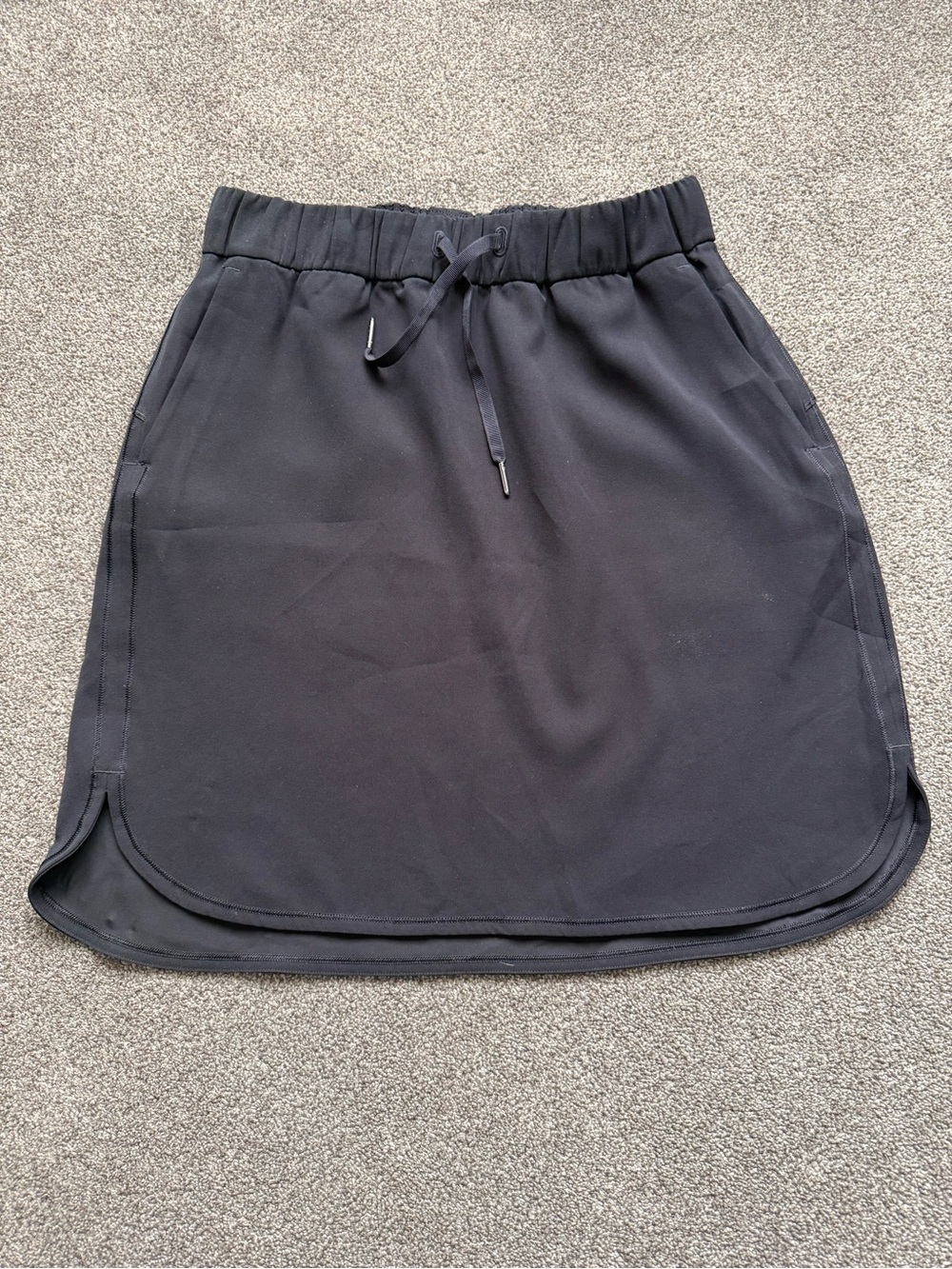 lululemon athletica Black Drawcord Mini Skirt